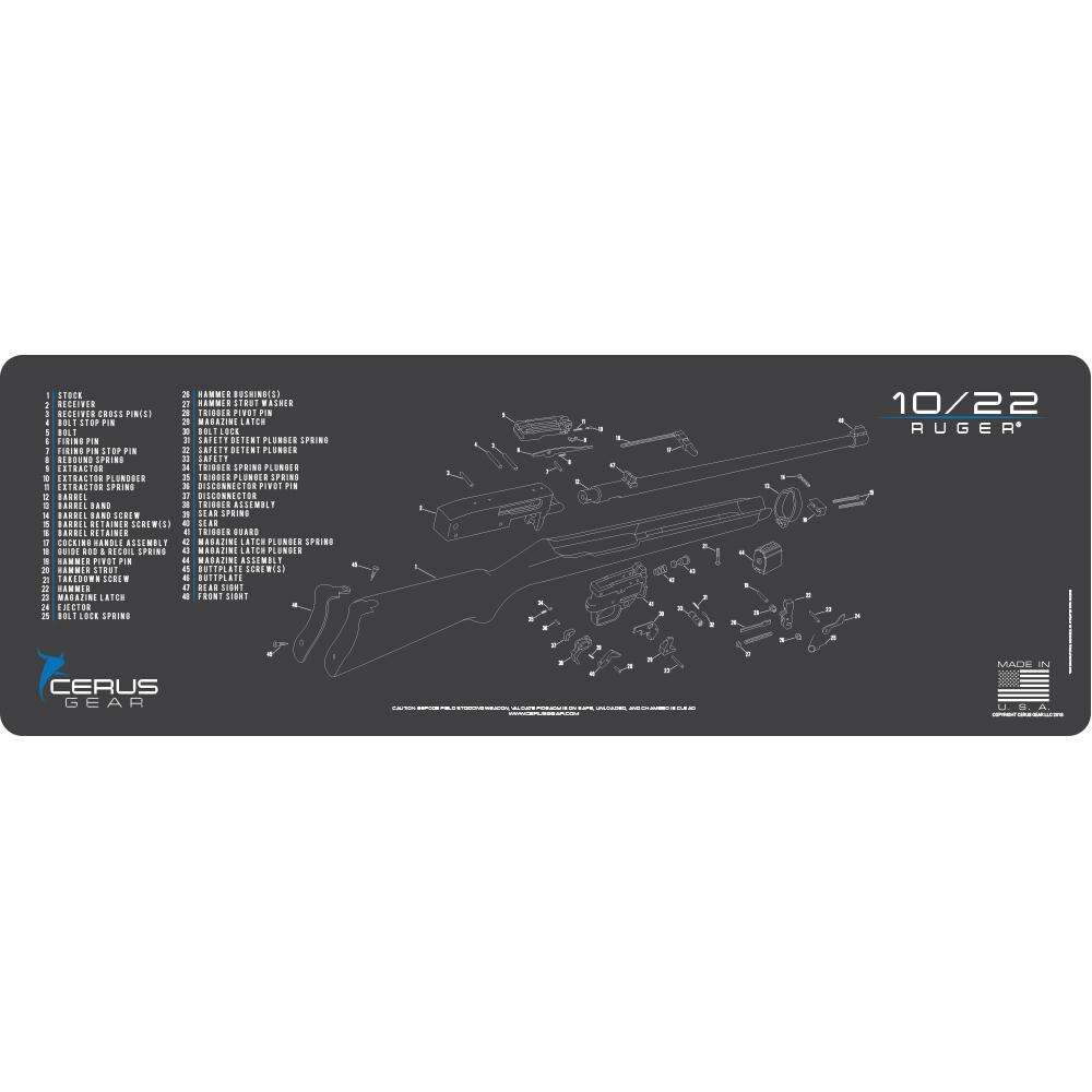 Cleaning Equipment Cerus Gear Ready Series RIFLE 12X36 3mm PROMAT FOR RUGER 10/22 SCHEMATIC GREY • Model: Ready Series